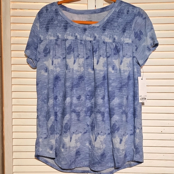 Sonoma Tops - Sonoma Short Sleeve Blue Lightweight Blouse 👕 Women's SIZE Large
